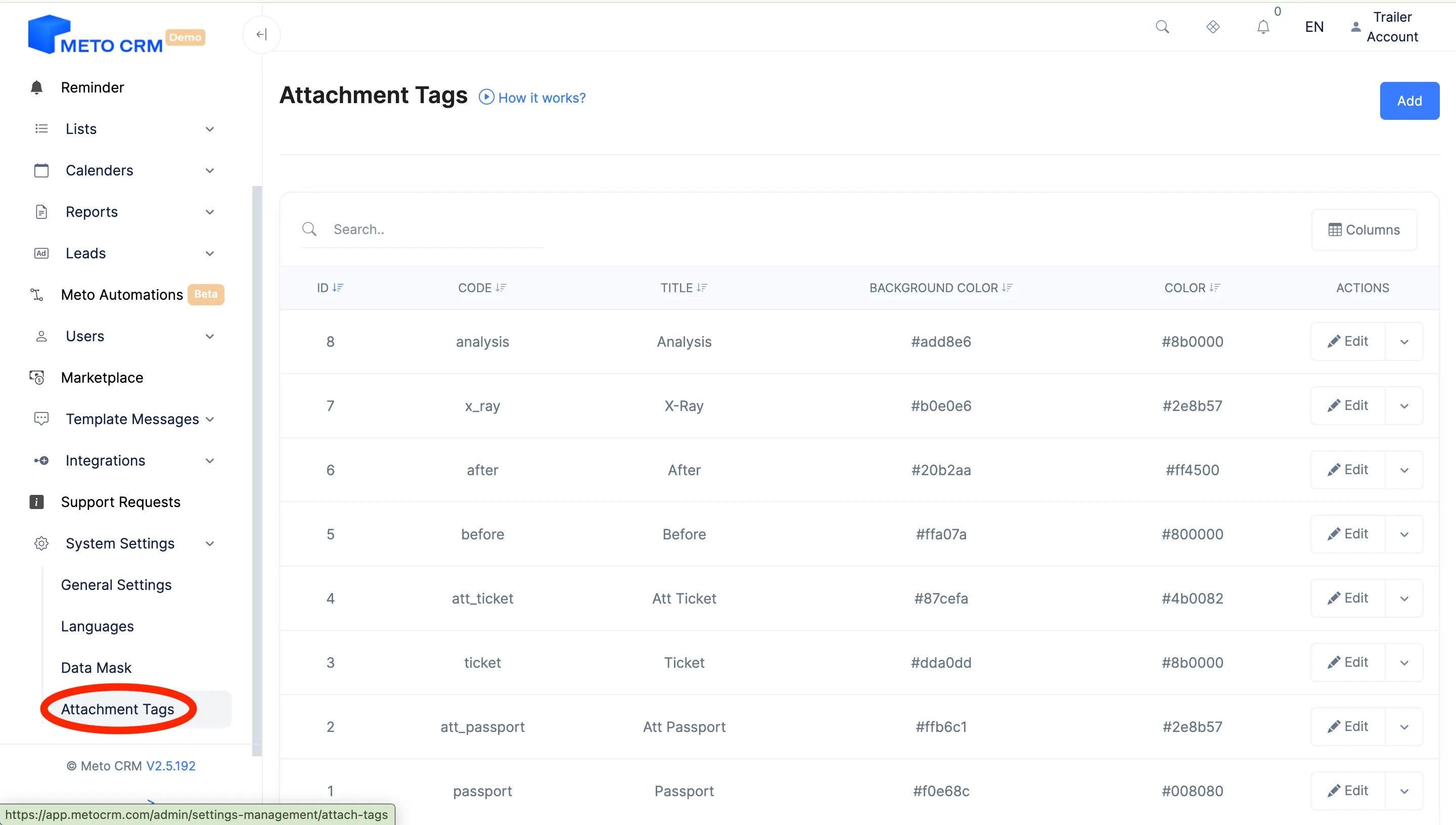 attach tags
