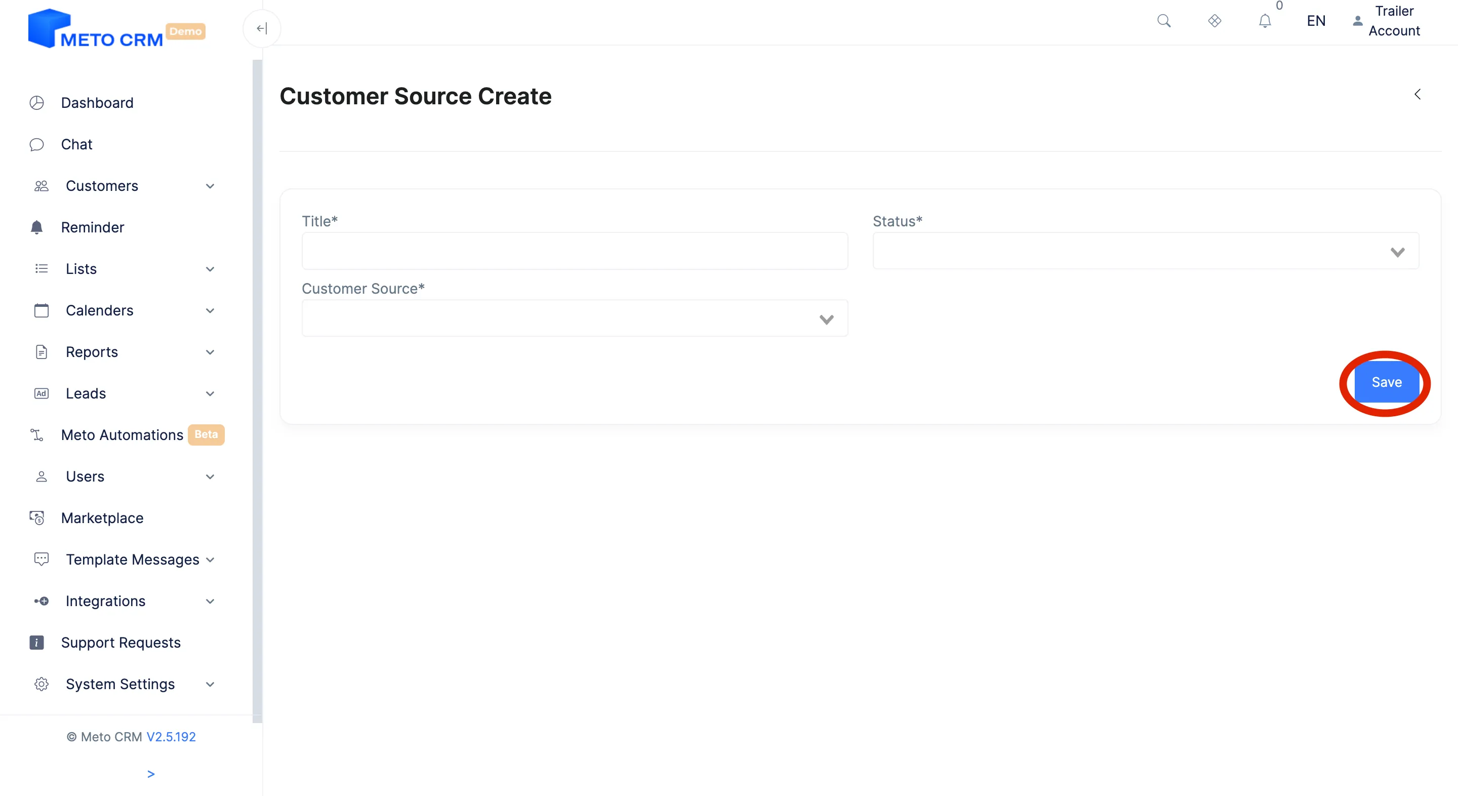 customer source save