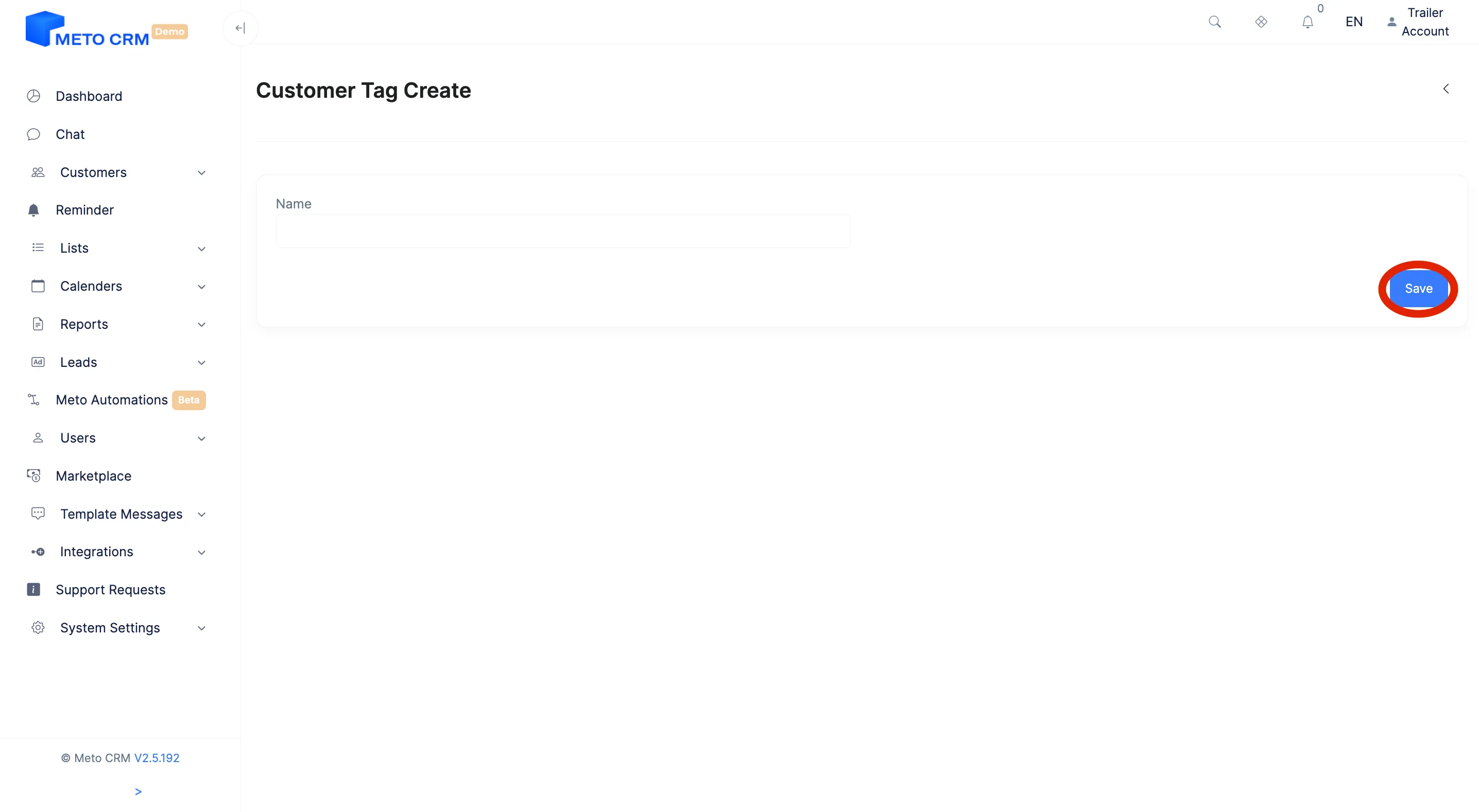 customertags save